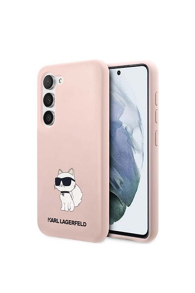 Karl Lagerfeld Case for Samsung Galaxy S23 Plus - Karl Lagerfeld Silicone (KLHCS23MSNCHBCP) - Pink Choupette