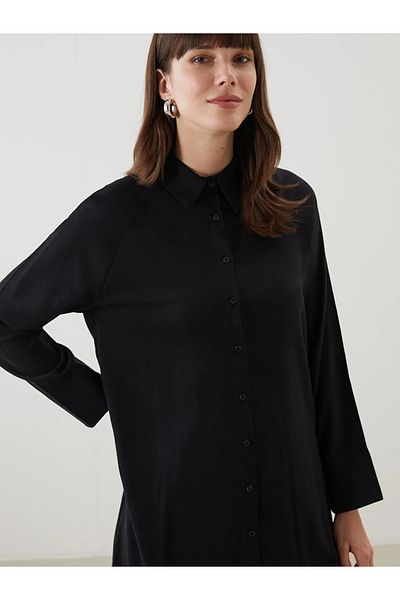 LC Waikiki Lcw Modest Linen Blended Women's Shirt Tunic