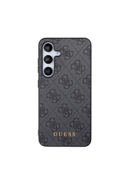 Guess Case for Samsung Galaxy S24 Plus - Guess Hardcase 4G Metal Gold Logo (GUHCS24MG4GFGR) - Black