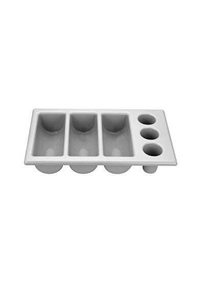 HENDI Tava Hendi pentru tacamuri, polietilena gri, 6 sectiuni, 530x325x(H)105 mm