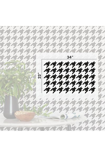 OEM Sablon Perete vopsire, tencuiala 900x600x0.7mm Houndstooth Refolosibil, model MXSP7117