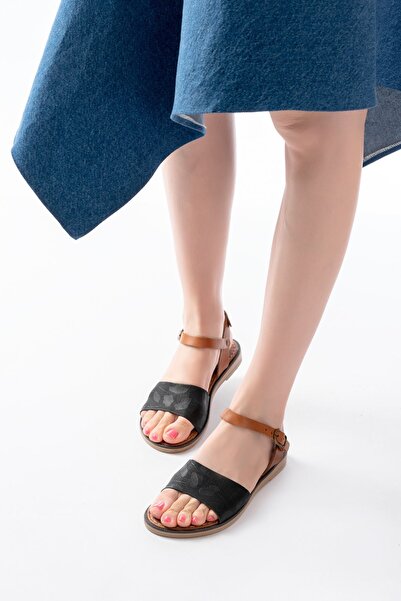 Budi Turega Style 205-012 Black Orthopedic Genuine Leather Women's Sandals