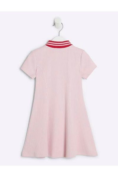 Çipil Pink Cherry Detailed Polo Collar Dress 🍒