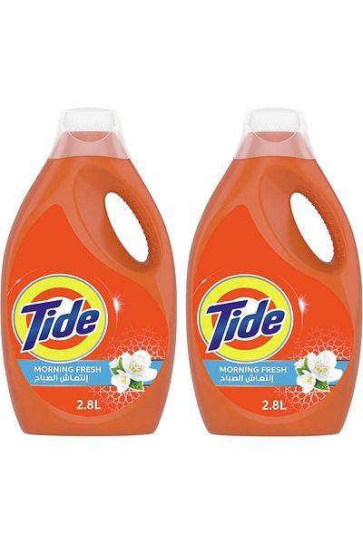 Tide Power Gel Automatic Cleaner, Fresh Morning, 2.8L (Double Pack), 5.6kg