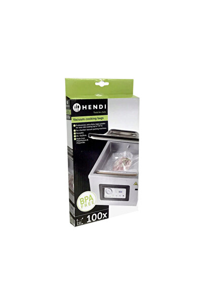 HENDI Set 100 pungi vacuum gofrate, 150x250 mm, Hendi, 2 straturi, 75 microni...