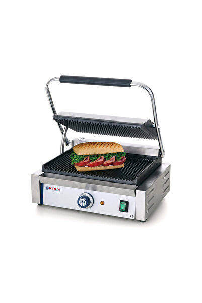 HENDI Contact grill Panini, profesional, Hendi, 2200W, partea superioara si c...