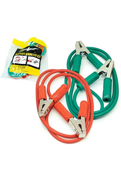 agccar كابلات تعزيز بطارية السيارة، ٥٠٠ أمبير، طول ٢.٥ متر، أسلاك حمراء وخضرا...
