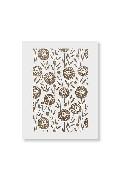 OEM Sablon Perete vopsire, tencuiala 900x600x0.7mm Posies Garden Refolosibil, model MXSP7046