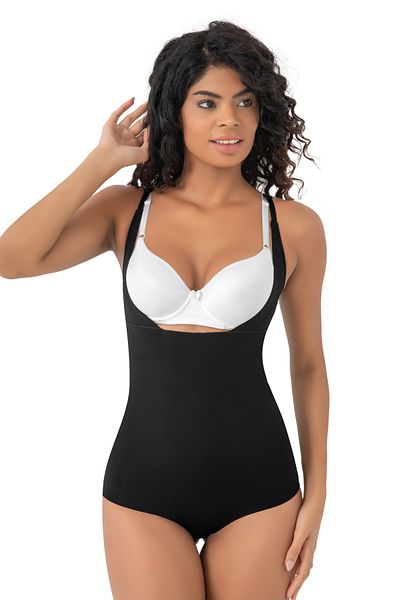 bazaar-turkey all you need Laser Cut Corset with Breast Pad 3004 Black