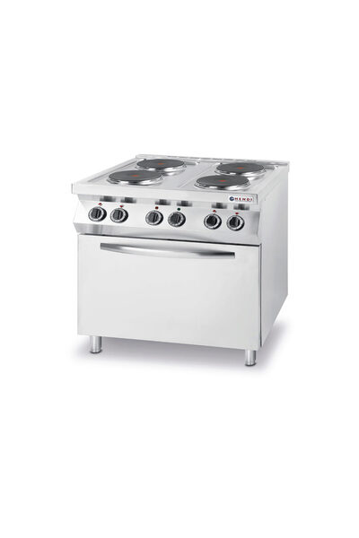 HENDI Aragaz electric Hendi Kitchen Line cu 4 plite si cuptor convectie 400 W...