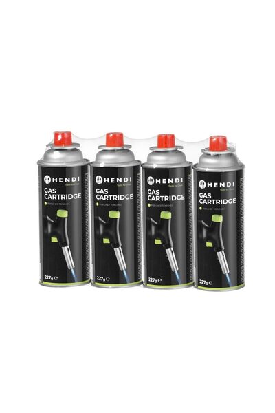 HENDI Set 4 x rezerve gaz butan 227 grame, pentru arzator creme brule Hendi