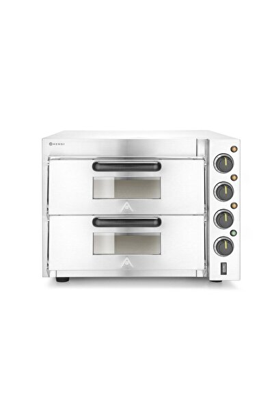 HENDI Cuptor pizza 2 camere, 3000w, dimensiuni cameră:415 x 400 x 120 mm, 580...