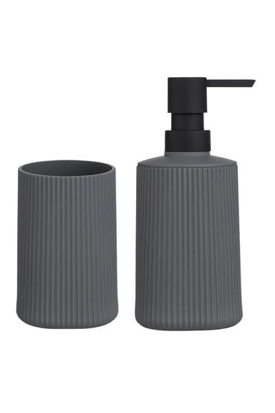 BREZIUM Set Bathroom Accessories Including Liquid Soap Dispenser And Toothbrush Holder,