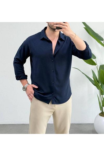 JACK CAPRİO Мъжка антибактериална риза от лиосел, регулираща телесната температура, изпотяване, за нов сезон