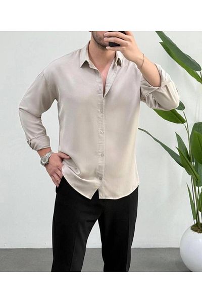 JACK CAPRİO Ανδρικό πουκάμισο Lyocell που μπορεί να ρυθμίσει τη θερμότητα του σώματος και μειώνει τον ιδρώτα Αντιβακτηριδιακό πουκάμισο νέας σεζόν