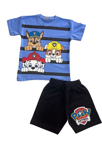 YUMİYUMM Boy's Cute Dogs Printed Shorts Suit