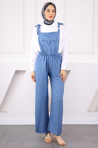 İmajButik Ολόσωμη φόρμα με λεπτομέρεια Indigo Pocket