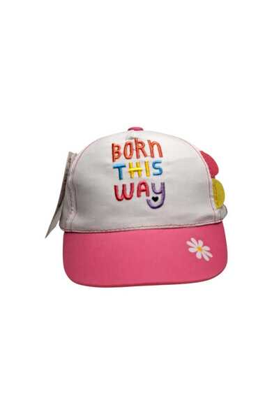 Kitti Spteks Kitti 0-18 Months Baby Girl White Color Print and Embroidery Figured Summer Cap Hat