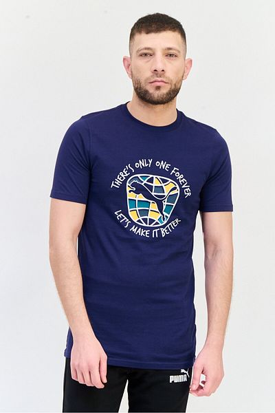Puma Men Sportswear Fit Short Sleeves Outdoor T-Shirt, Navy