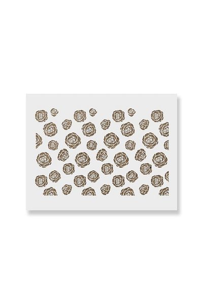 OEM Sablon Perete vopsire, tencuiala 900x600x0.7mm Roses Refolosibil, model MXSP7091