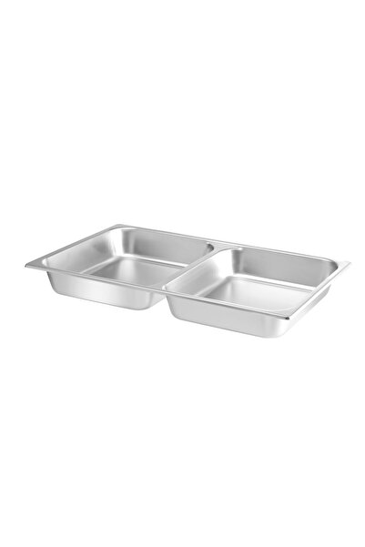 HENDI Tava gastronorm GN 1/1 cu 2 compartimente, Hendi, Inox, 7.5 litri, 530x...
