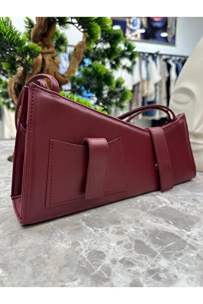 MELTEM TUĞAN Asymmetric Bag Claret Red