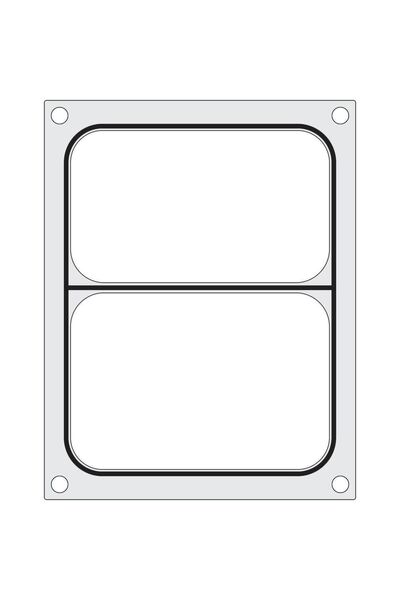 HENDI Matrita sigilare pentru un recipient cu doua compartimente 227x178 mm