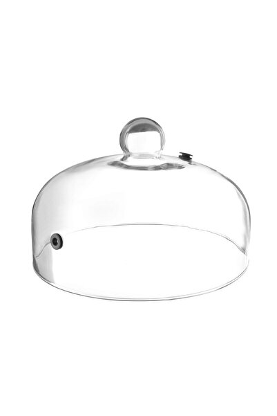 HENDI Cloche din sticla cu gaura pentru furtun fum, Hendi, diametru 260x(H)17...