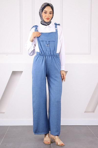 İmajButik Ολόσωμη φόρμα με λεπτομέρεια Indigo Pocket