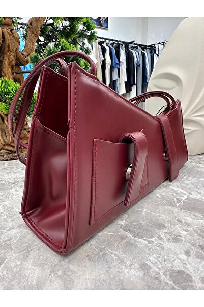 MELTEM TUĞAN Asymmetric Bag Claret Red
