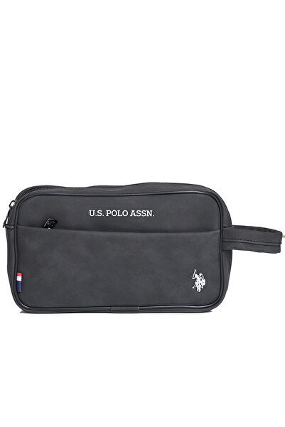 U.S. Polo Assn. U.S. Polo Assn. Pltrs25005 Anthracite Men's Hand and Shaving Bag – Water Resistant, Stylish and Practical Design