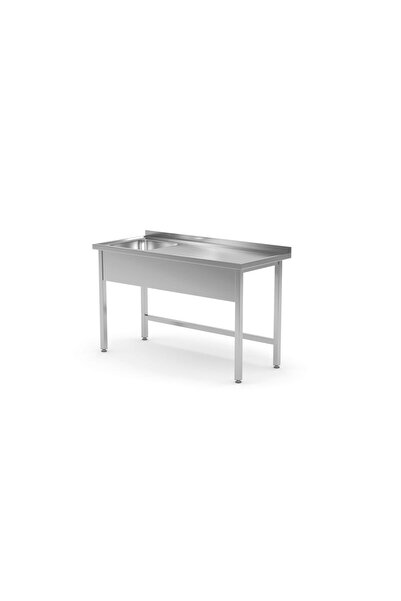HENDI Spălător cu o cuvă stângă din inox, dimensiuni 1000 x 600 x 850 mm