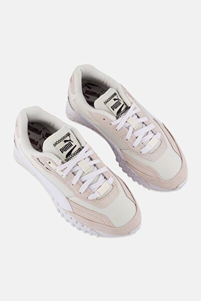 Puma Kids Boy Blktop Rider Lace Up Outdoor Shoes, Off White