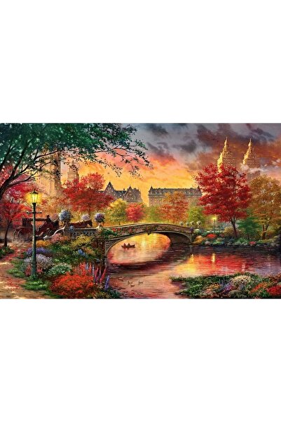 ve Tablou Canvas, Castel, Trasura, Pod, Toamna, 80 x 50 cm, Rama lemn, Multic...