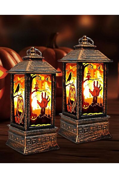 OEM Set 2 Lampi lanterna de Halloween cu lumina LED