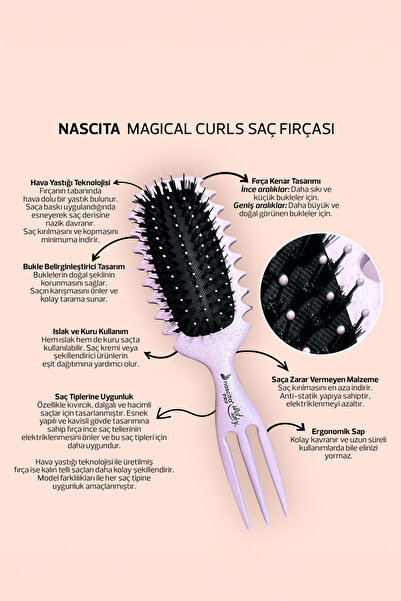 nascita Magical Curl Saç Fırçası - 53 (SİHİRLİ BUKLELER)