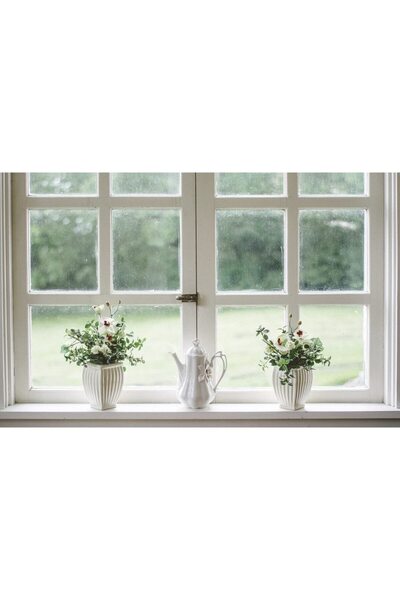 ve Tablou Canvas, Fereastra, 80 x 50 cm, Rama lemn, Multicolor