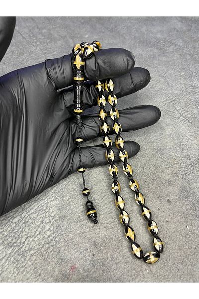 Mos Tespih High-End Natural Kuka Rosary with System Embroidery