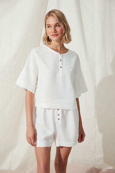 Penti Brea Tricou Alb In Pijama Top