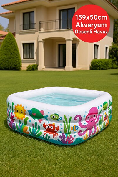 TOYFEST Neşeli Denizaltı Oyun Havuzu Kare 159x50