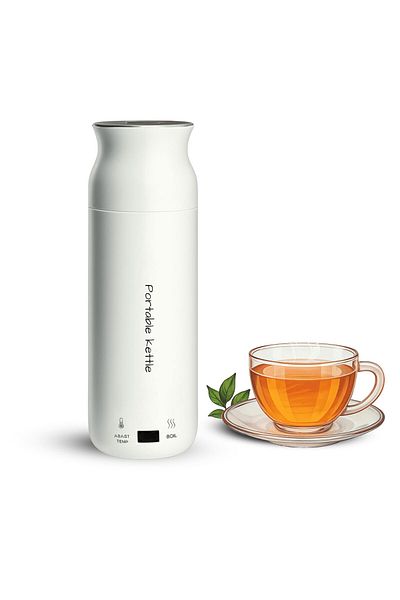 Mimelon Portable Electric Kettle Travel Hot Water for Tea, Temperature Control, 500ML Boil Dry Protection