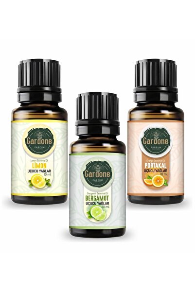 Gardone Limon Portakal Bergamot Uçucu Yağ Buhurdanlık Yağı Doğal Yağlar Oda K...