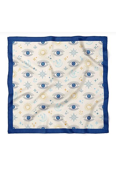 CHARMLUCKY Colorful Patterned Scarf 50X50 cm