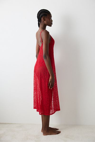 Penti Lacy Red Dress Nightgown