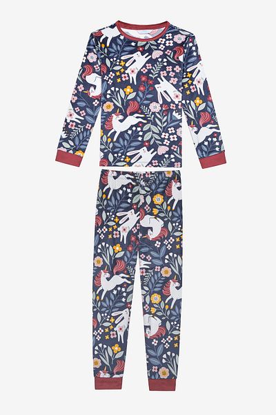 Penti Set de pijamale pentru fete Dark Forest Blue