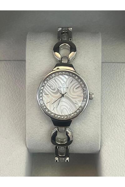 miaroza White Patterned Zircon Stone Women's Wristwatch