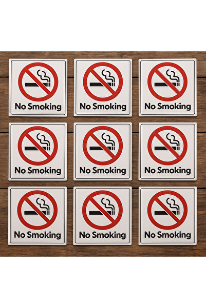 zafrakreklam 10 ADET 10X10CM SİGARA İÇİLMEZ UYARI LEVHASI 3mm Dekota