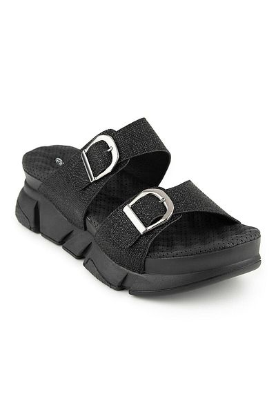 WALKONT 35244-430 Black Kdin Slippers