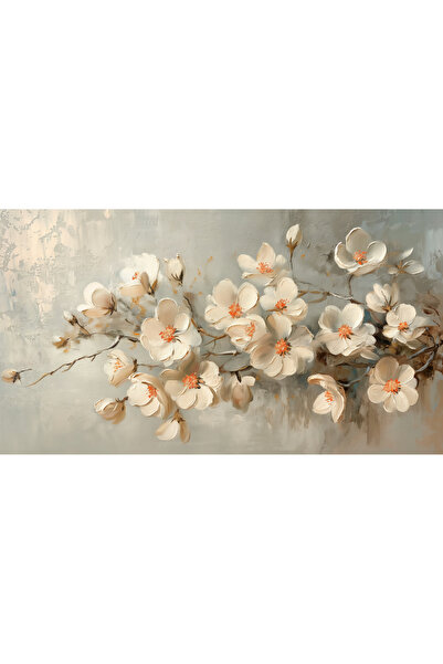 ve Tablou Canvas Magnolie pictata, flori, natura, living, 80 x 40 cm