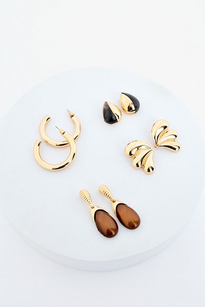 Penti Σετ σκουλαρίκια Maria Gold Color
